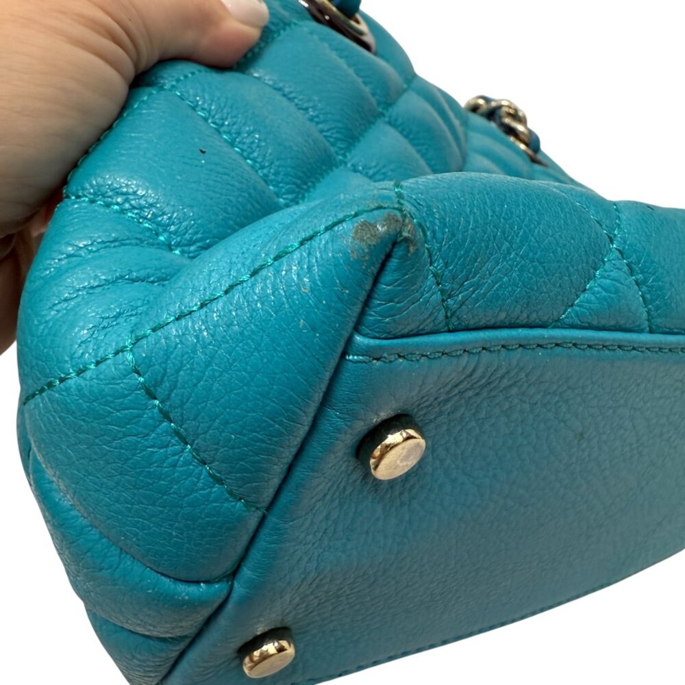 Kate Spade Gold Coast Small Maryanne Quilted Mid Teal Leather bag - Picture 8 of 16